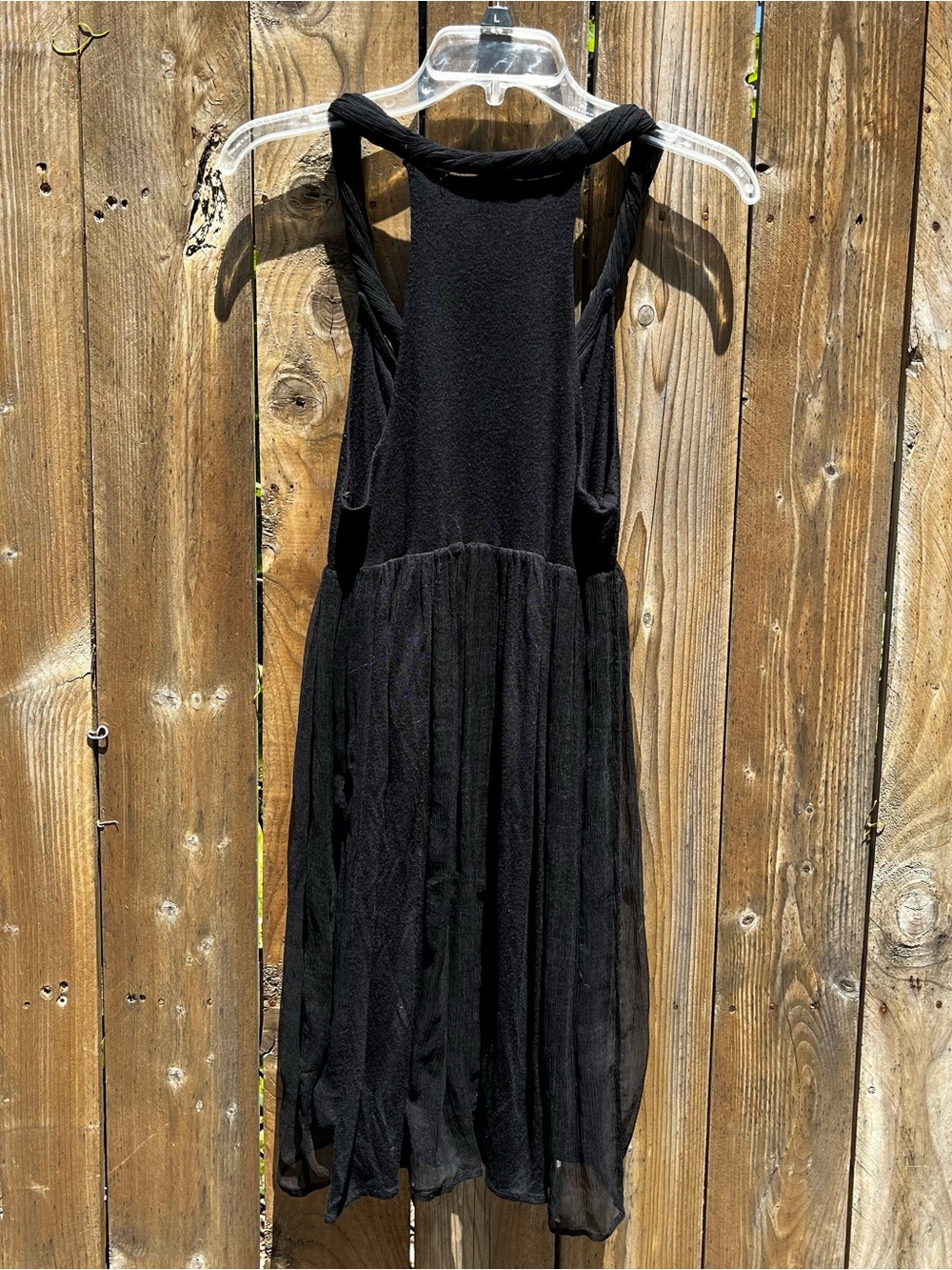 Ella Moss Silk Summer Gothic Black Halter Babydoll Slip Dress Accepting Offers! - Picture 4 of 6